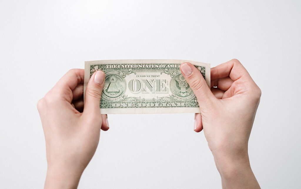 make passive income: one dollar bill